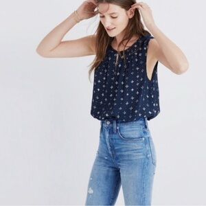 Madewell Memory Blue Tank with Keyhole Style (NWT)!